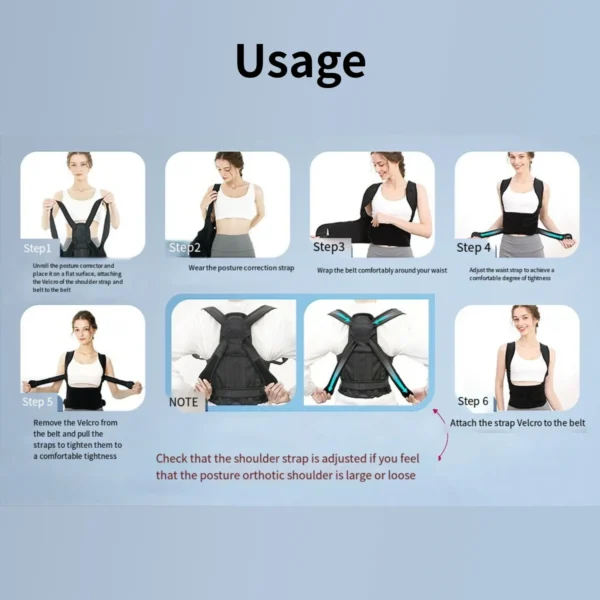 Premium Posture Corrector – Adjustable Spinal Brace for Men & Women