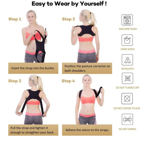 Posture Corrector Brace – Breathable, Adjustable & Effective Support