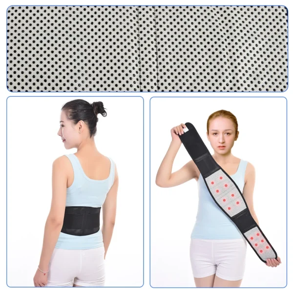 Tcare Adjustable Waist Tourmaline Self Heating Magnetic Therapy Back Waist Support Belt Lumbar Brace Massage Band Health Care
